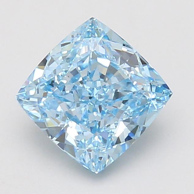 2.07 Ct. Fancy Vivid Blue Cushion Lab Grown Diamond