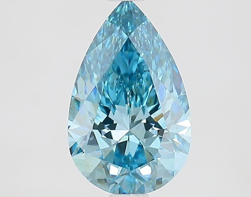 1.72 Ct. Fancy Vivid Blue Pear Lab Grown Diamond
