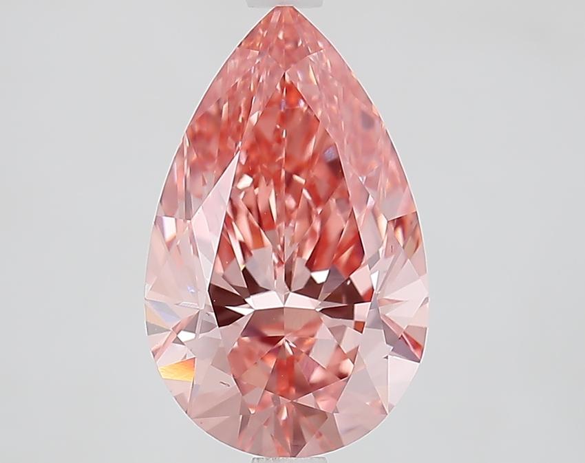 3.02 Ct. Fancy Vivid Pink Pear Lab Grown Diamond