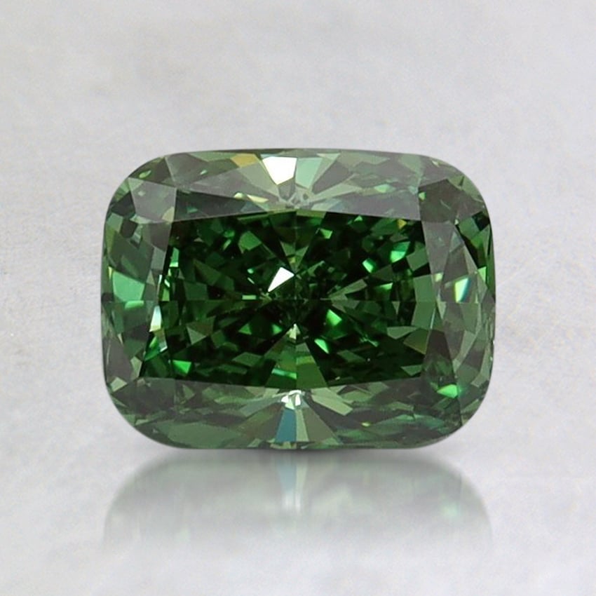 0.94 Ct. Fancy Vivid Pacific Green Cushion Lab Grown Diamond