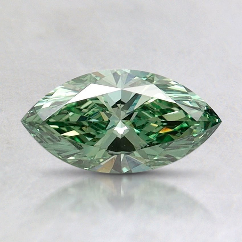 0.52 Ct. Fancy Vivid Pacific Green Marquise Lab Grown Diamond