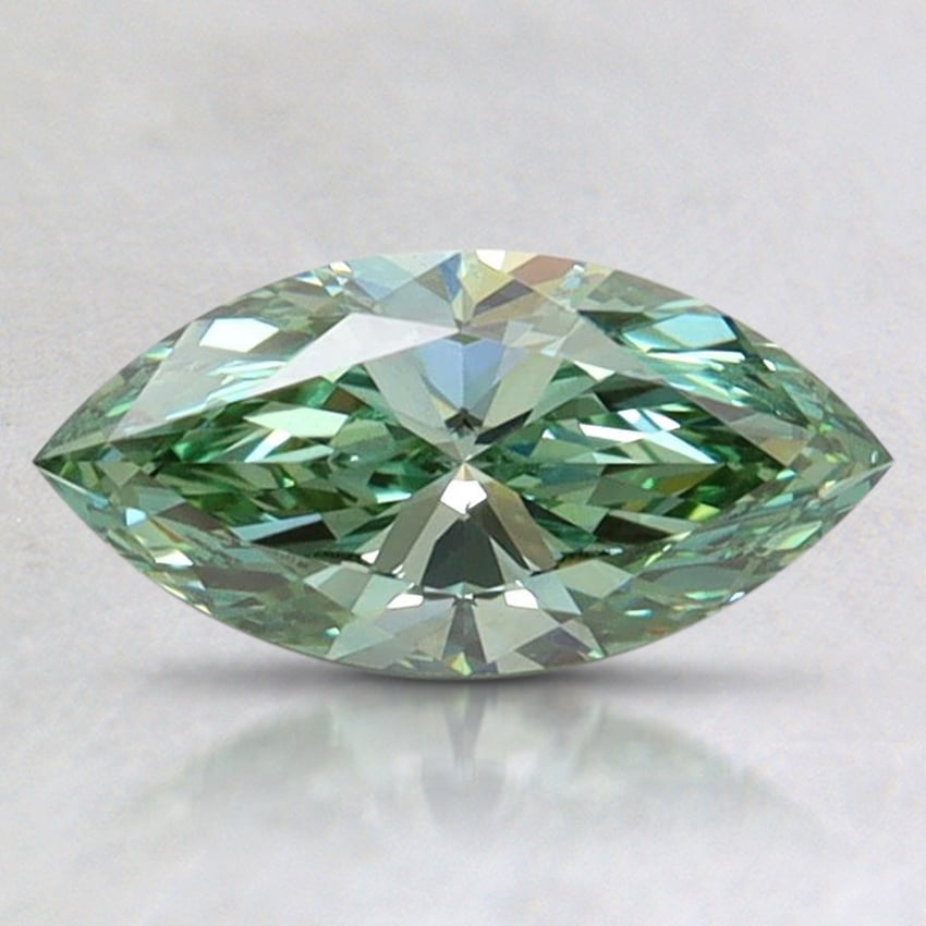 0.72 Ct. Fancy Vivid Pacific Green Marquise Lab Grown Diamond