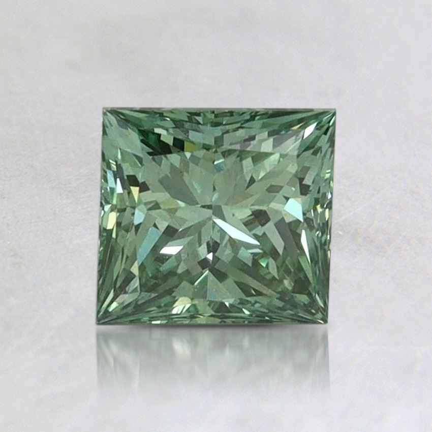1.02 Ct. Fancy Vivid Pacific Green Princess Lab Grown Diamond