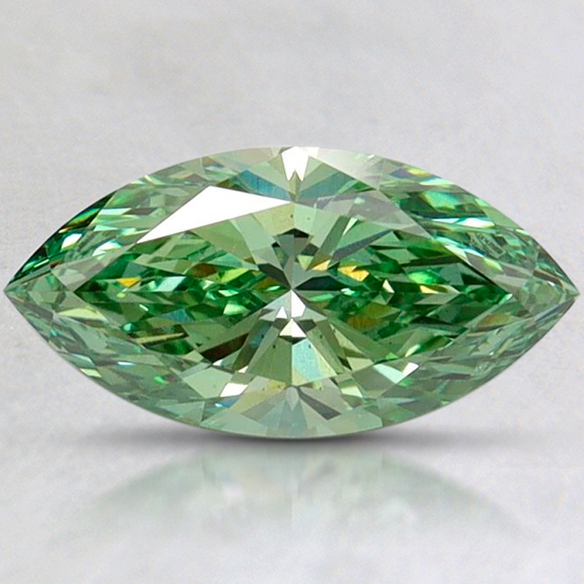 1.0 Ct. Fancy Vivid Pacific Green Marquise Lab Grown Diamond