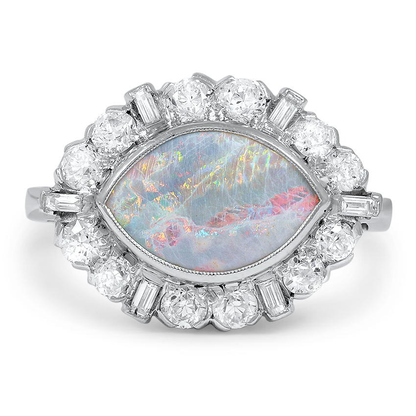 Art Deco Opal Vintage Ring Loyce Brilliant Earth