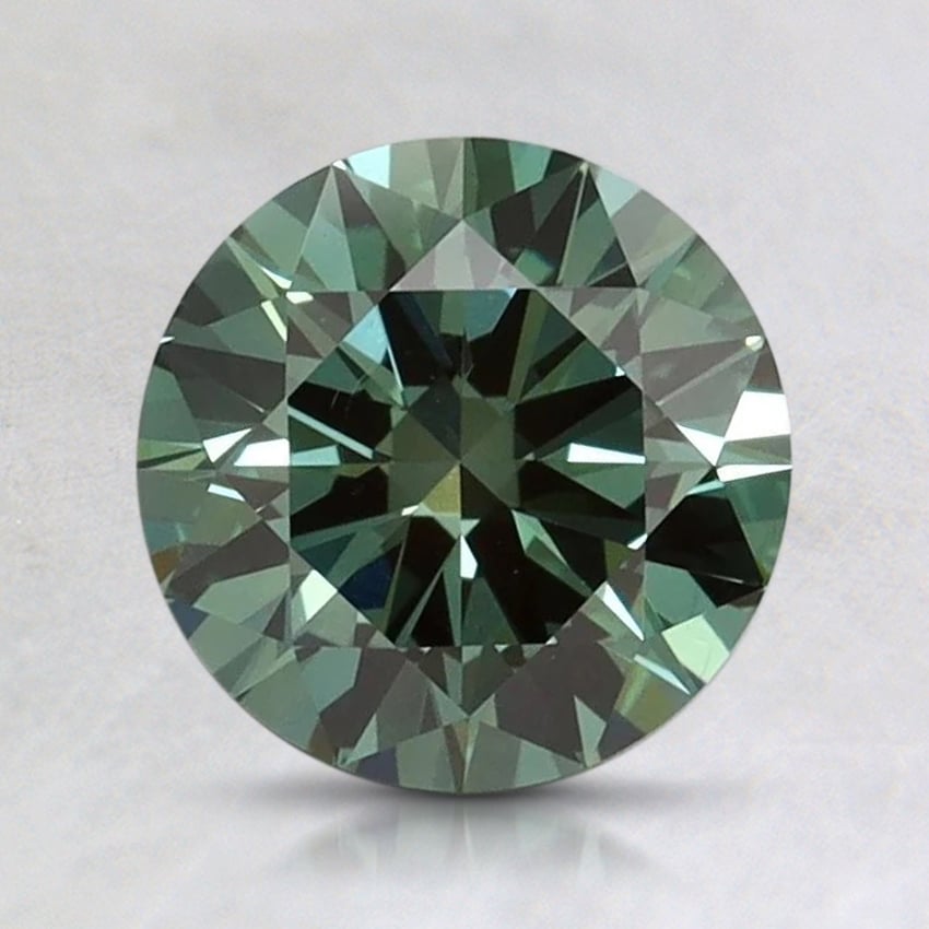 1.27 Ct. Fancy Vivid Pacific Green Round Lab Grown Diamond