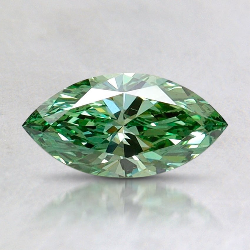 0.5 Ct. Fancy Vivid Pacific Green Marquise Lab Grown Diamond