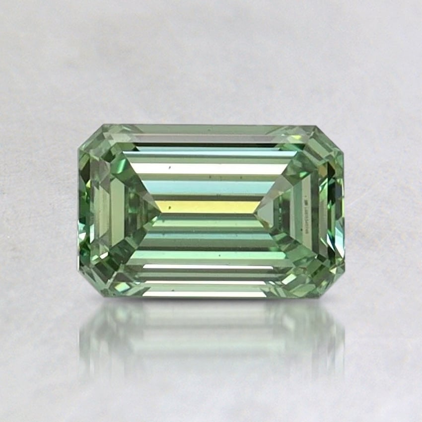 0.71 Ct. Fancy Intense Pacific Green Emerald Lab Grown Diamond