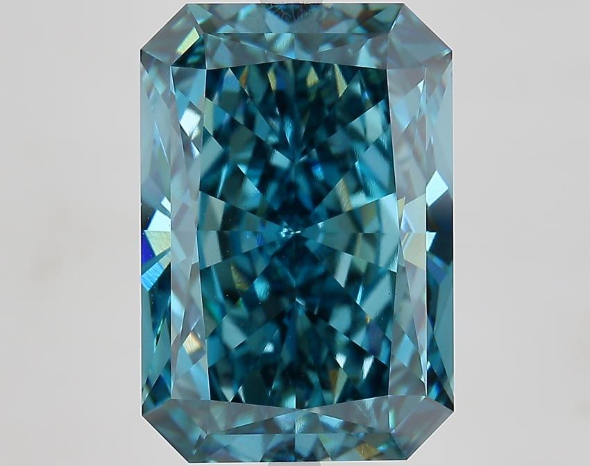 10.78 Ct. Fancy Vivid Blue Radiant Lab Grown Diamond