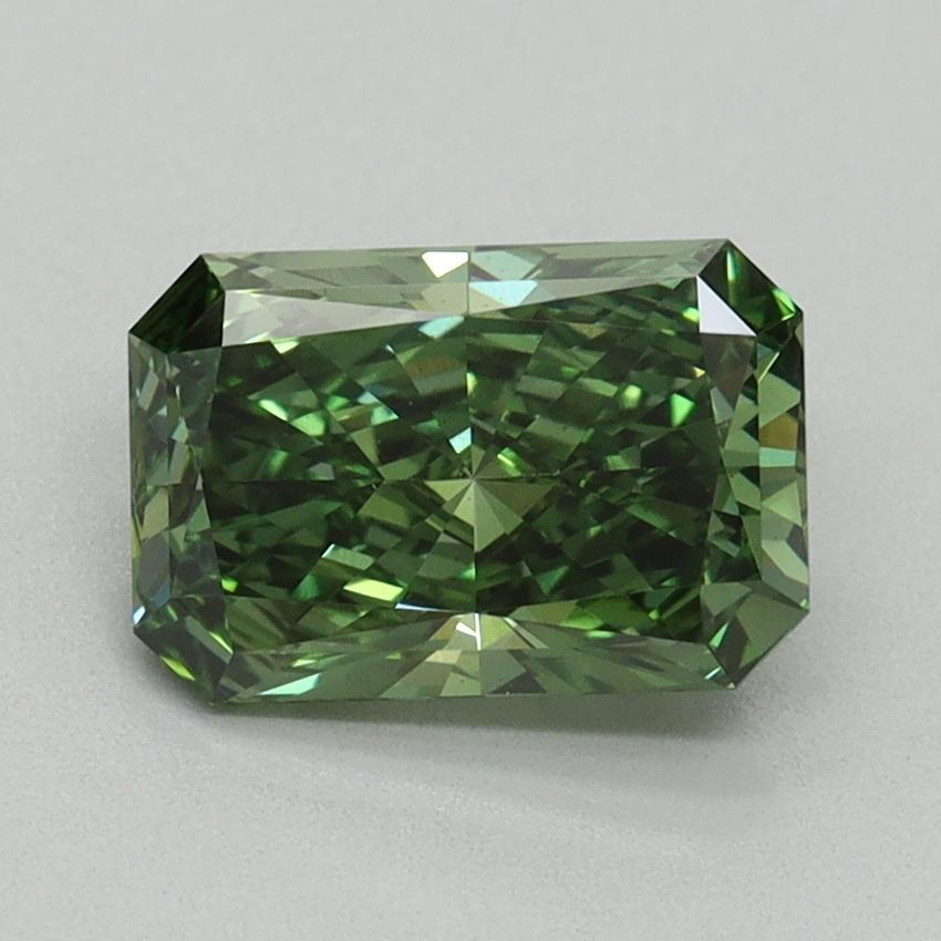 1.53 Ct. Fancy Vivid Green Radiant Lab Grown Diamond