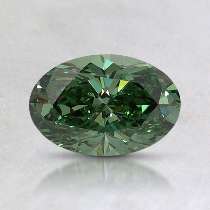 0.8 Ct. Fancy Vivid Pacific Green Oval Lab Grown Diamond