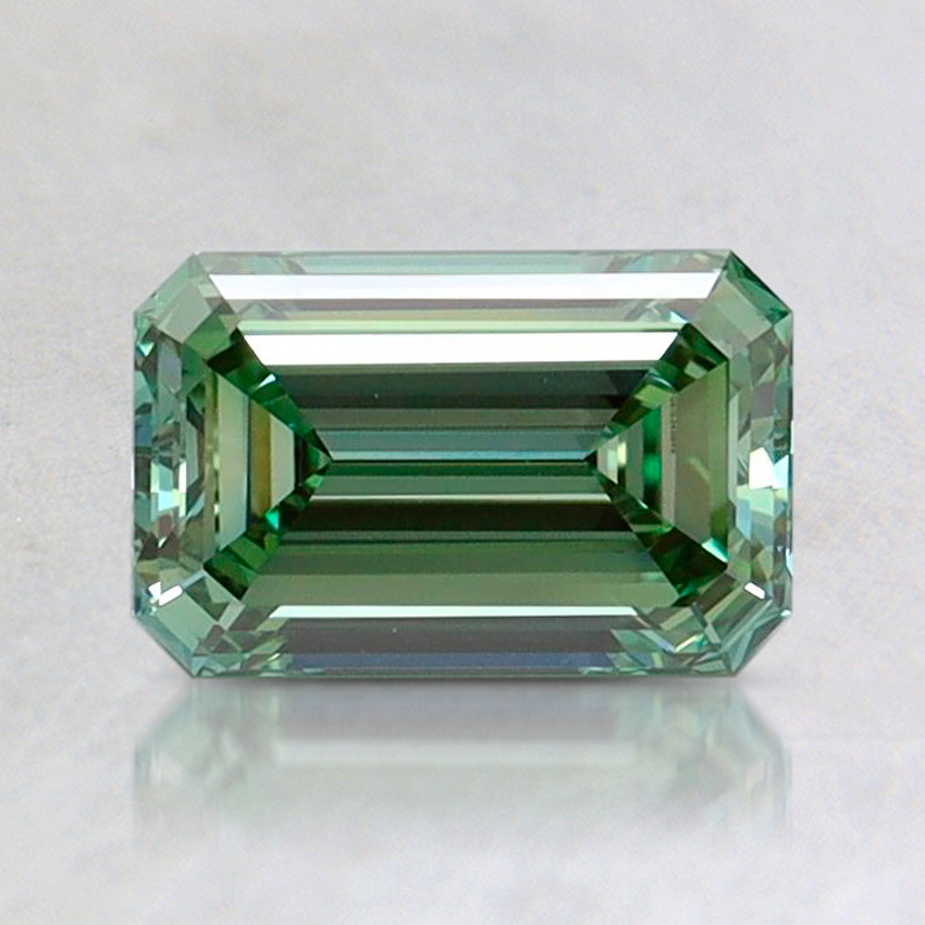 1.01 Ct. Fancy Intense Pacific Green Emerald Lab Grown Diamond
