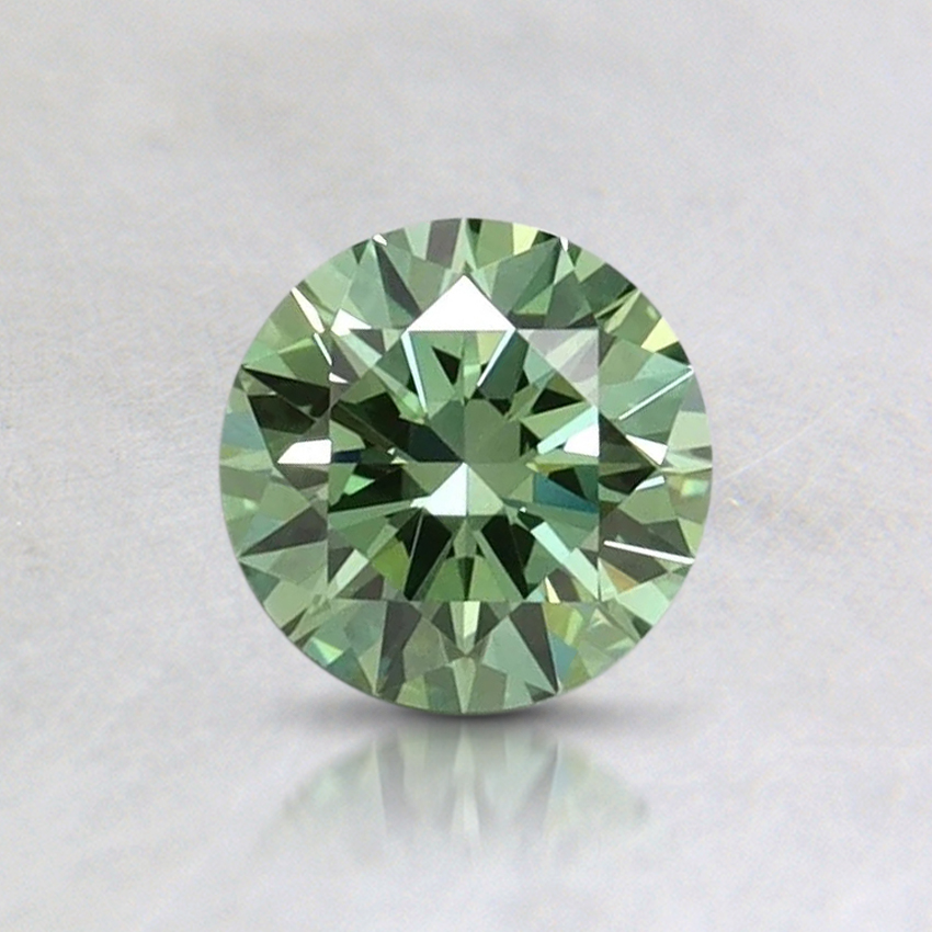 0.56 Ct. Fancy Vivid Pacific Green Round Lab Grown Diamond