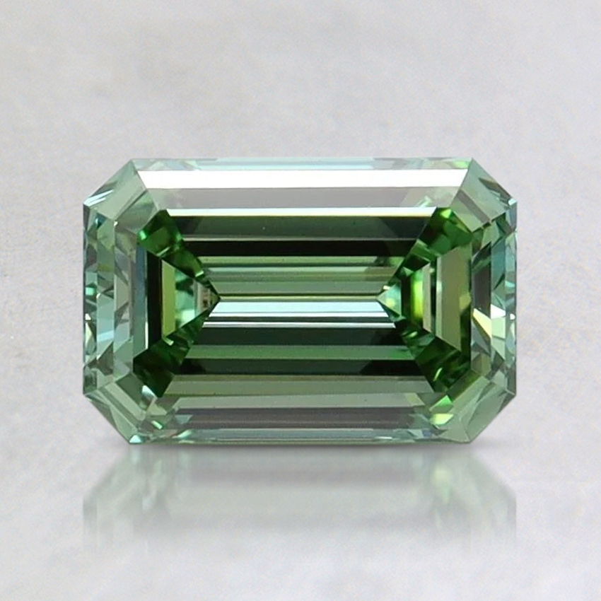 1.01 Ct. Fancy Vivid Pacific Green Emerald Lab Grown Diamond