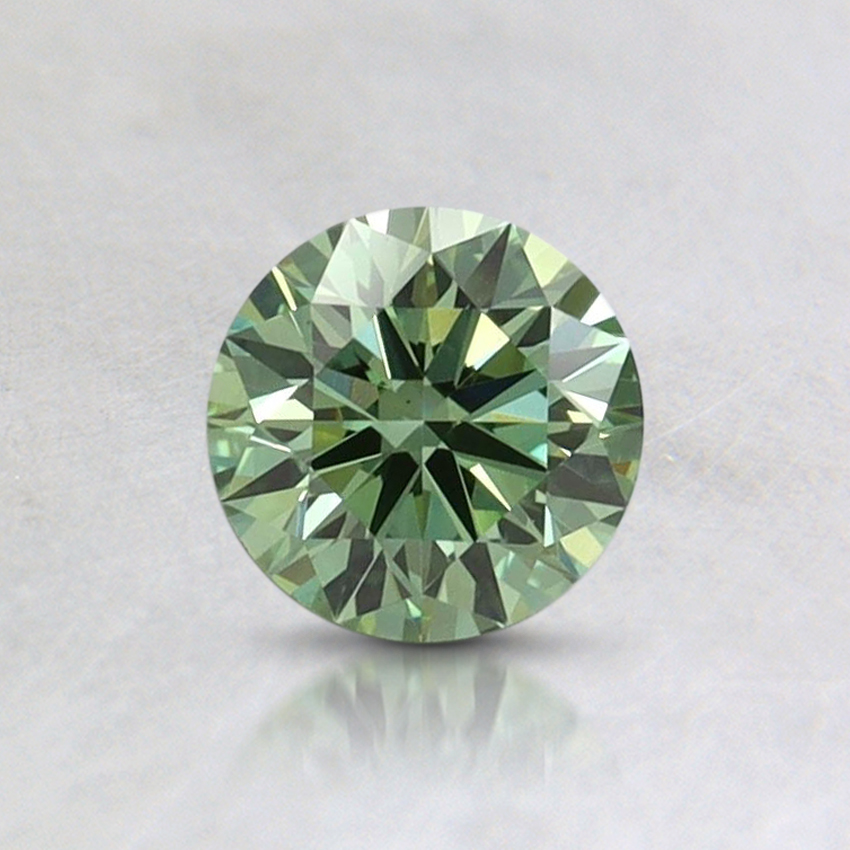 0.54 Ct. Fancy Vivid Pacific Green Round Lab Grown Diamond
