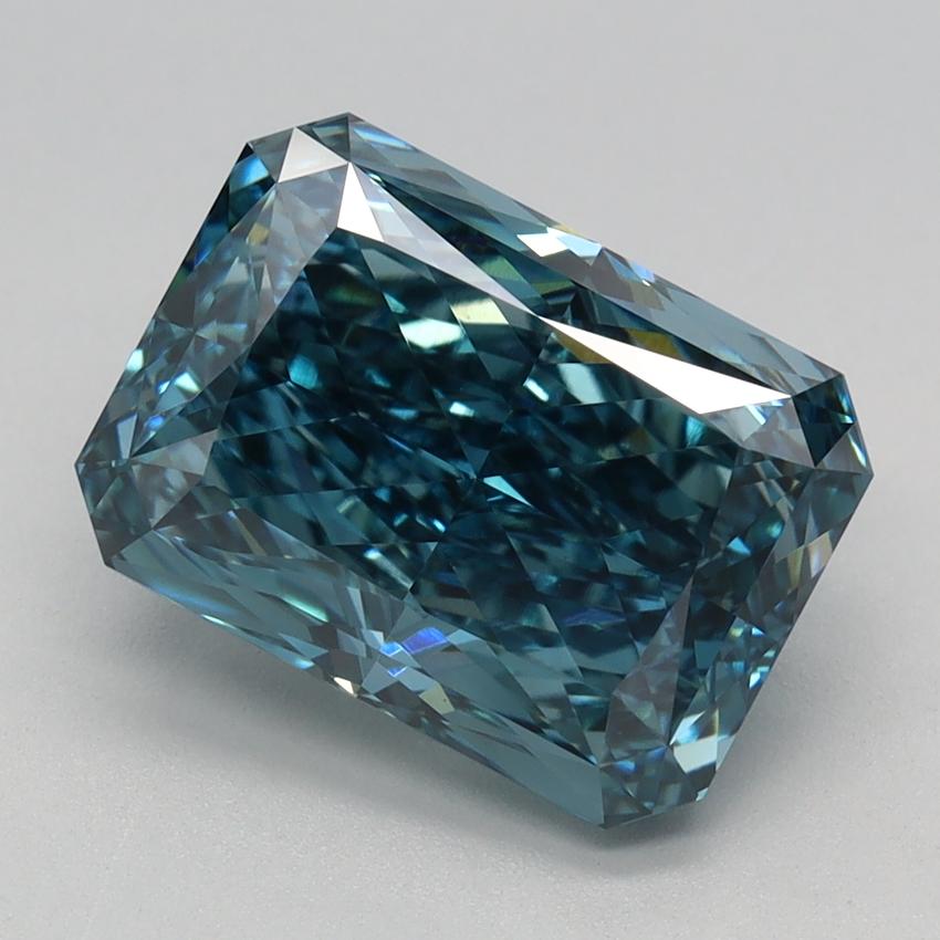 3.30 Ct. Fancy Vivid  Blue Radiant Lab Grown Diamond