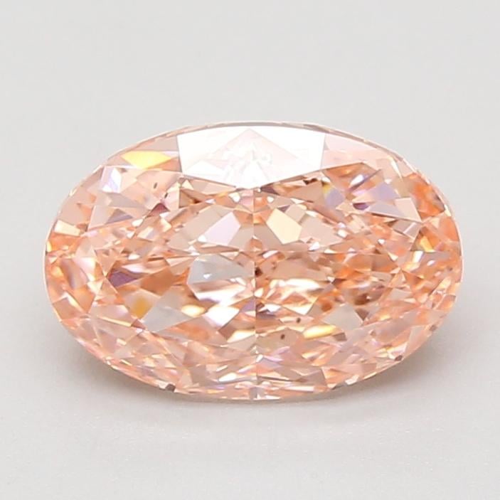 2.50 Ct. Fancy Vivid Orangy Pink Oval Lab Grown Diamond