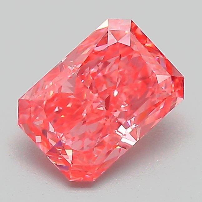 1.09 Ct. Fancy Vivid Pink Radiant Lab Grown Diamond