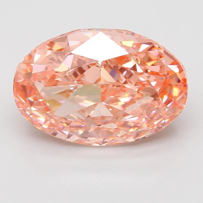 10.14 Ct. Fancy Vivid Pink Oval Lab Grown Diamond