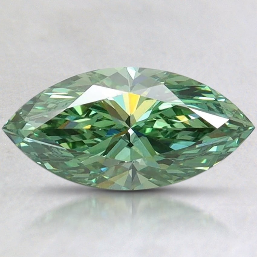 1.0 Ct. Fancy Vivid Pacific Green Marquise Lab Grown Diamond