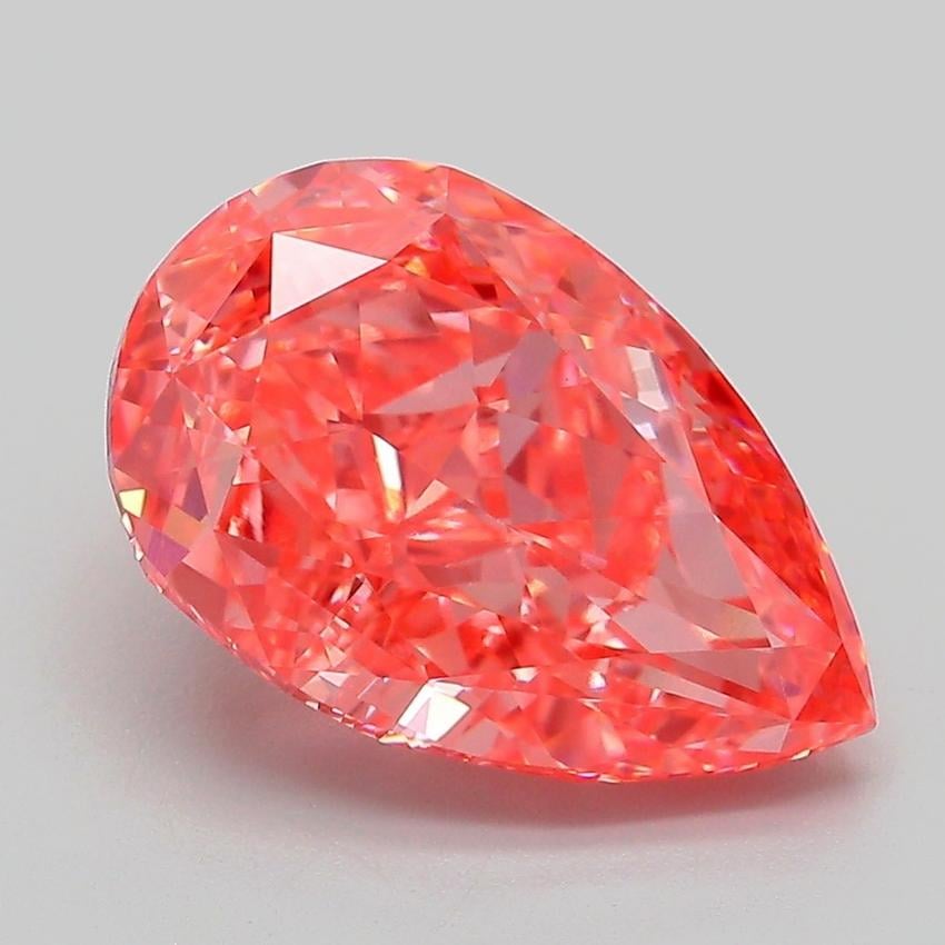 4.62 Ct. Fancy Vivid Pink Pear Lab Grown Diamond