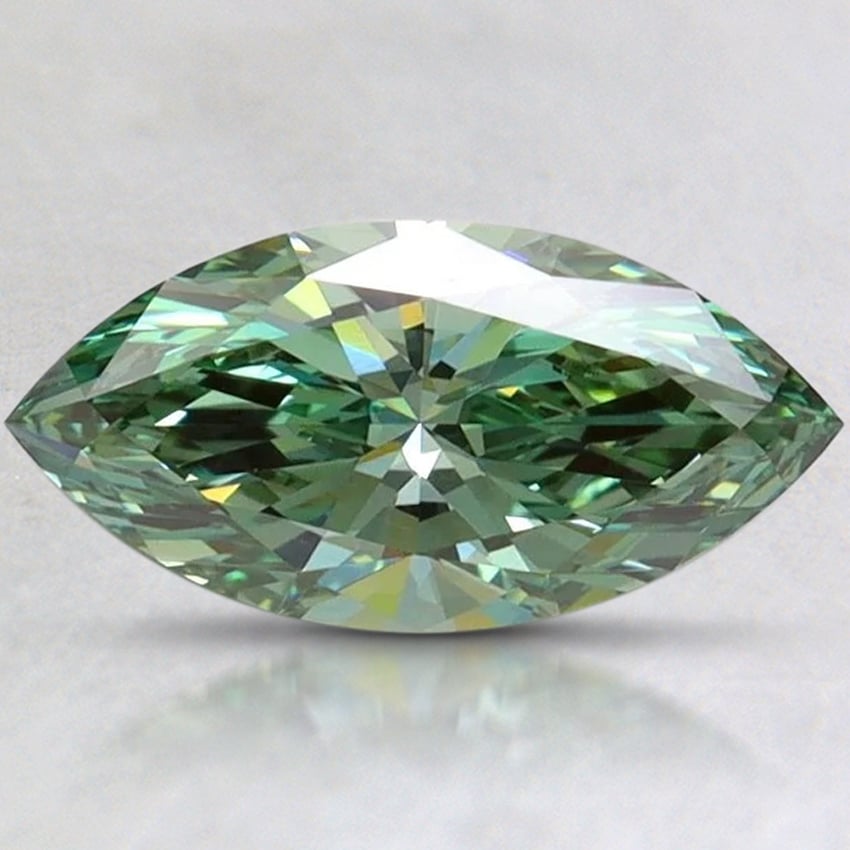 1.03 Ct. Fancy Vivid Pacific Green Marquise Lab Grown Diamond