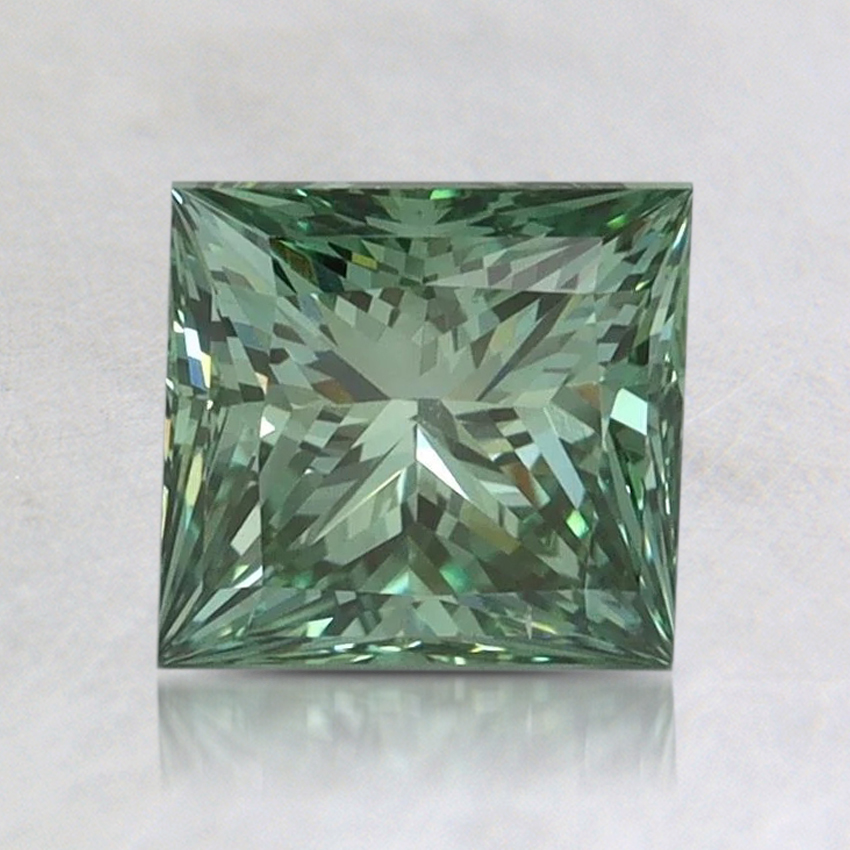 1.5 Ct. Fancy Vivid Pacific Green Princess Lab Grown Diamond