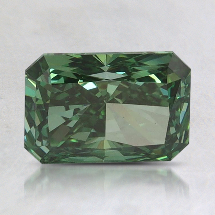 1.57 Ct. Fancy Vivid Pacific Green Radiant Lab Grown Diamond
