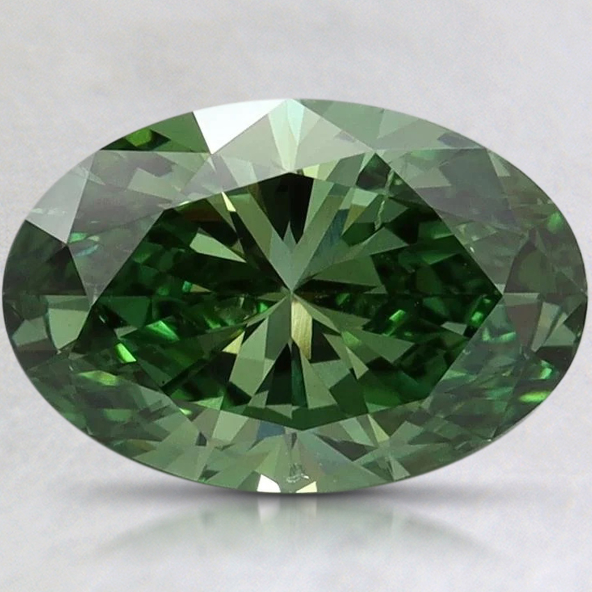 2.02 Ct. Fancy Vivid Pacific Green Oval Lab Grown Diamond