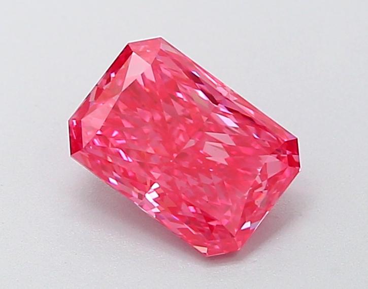 1.13 Ct. Fancy Vivid  Pink Radiant Lab Grown Diamond