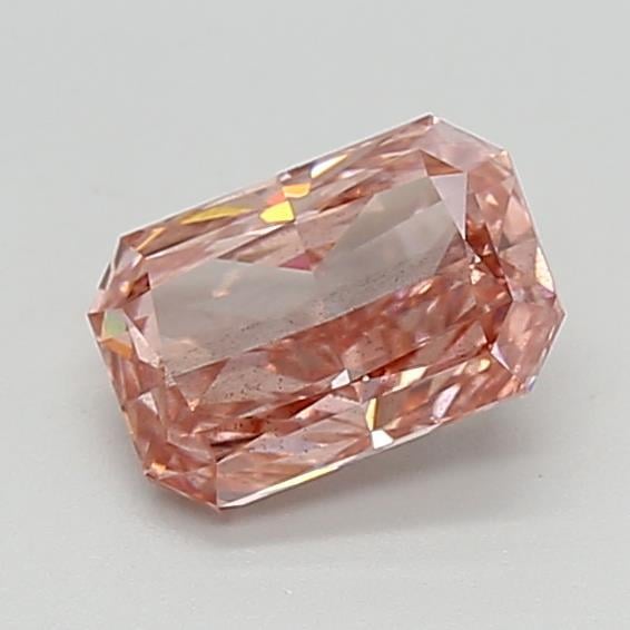 1.25 Ct. Fancy Vivid Brownish Pink Radiant Lab Grown Diamond