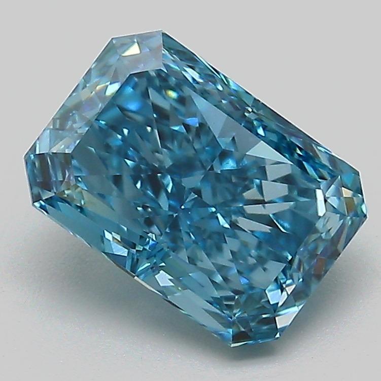 2.09 Ct. Fancy Vivid Blue Radiant Lab Grown Diamond