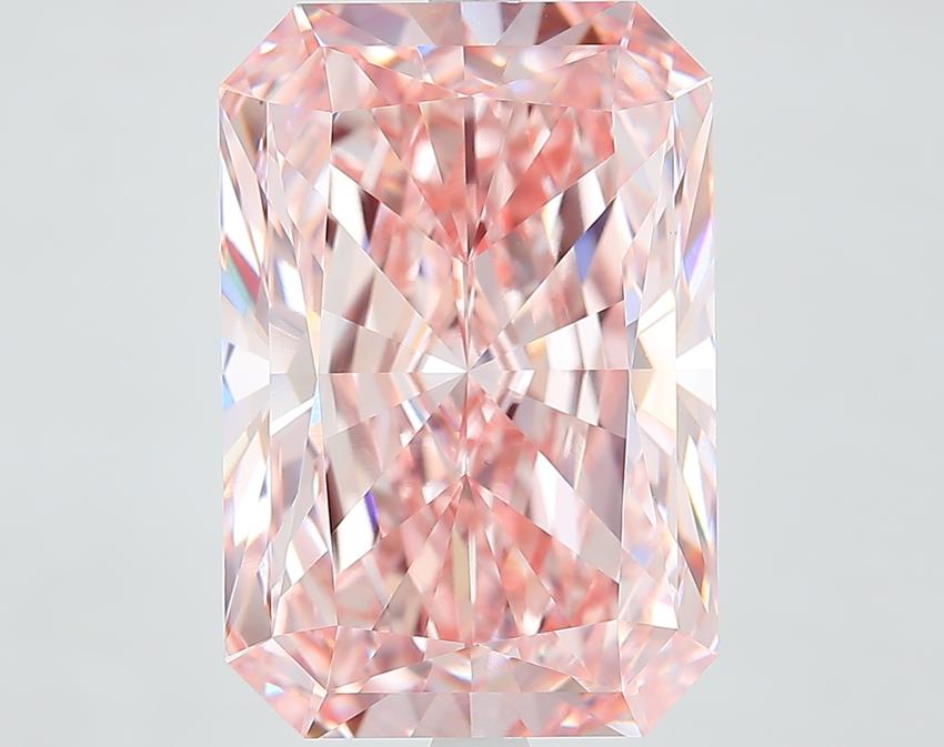 11.01 Ct. Fancy Intense Pink Radiant Lab Grown Diamond