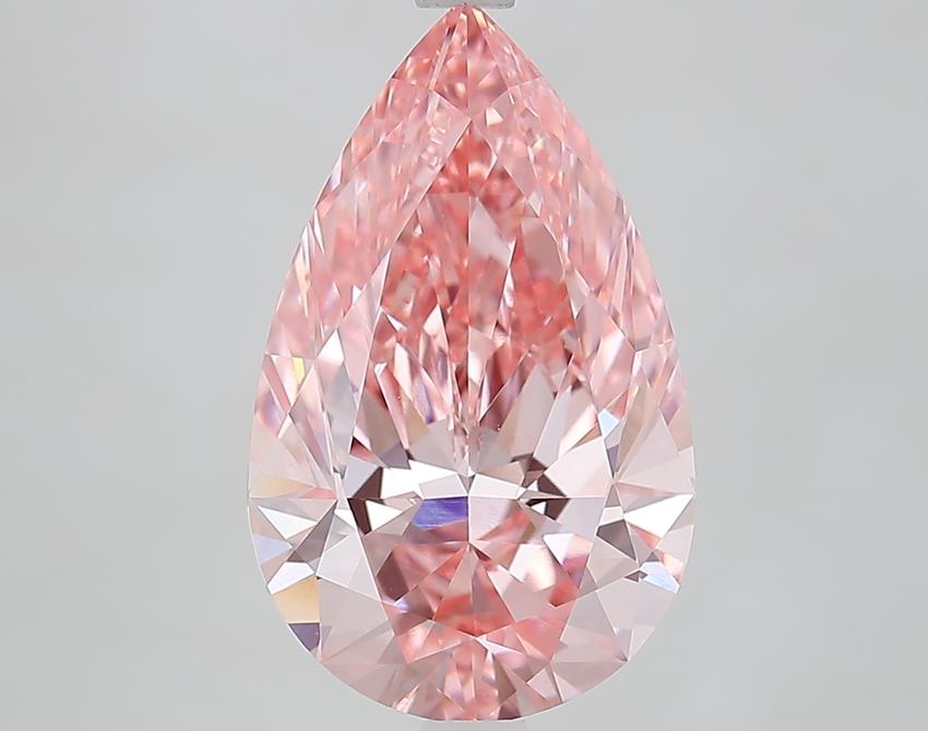 4.70 Ct. Fancy Vivid Pink Pear Lab Grown Diamond