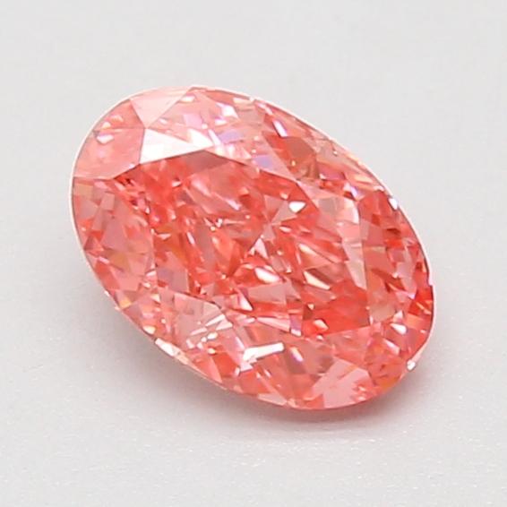1.06 Ct. Fancy Vivid Pink Oval Lab Grown Diamond