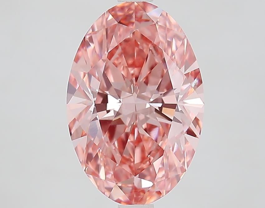 3.02 Ct. Fancy Vivid Pink Oval Lab Grown Diamond
