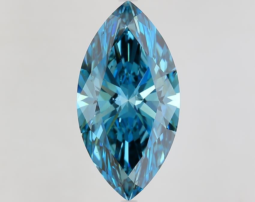 10.02 Ct. Fancy Vivid Blue Marquise Lab Grown Diamond
