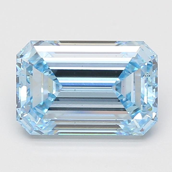 3.06 Ct. Fancy Vivid Blue Emerald Lab Grown Diamond