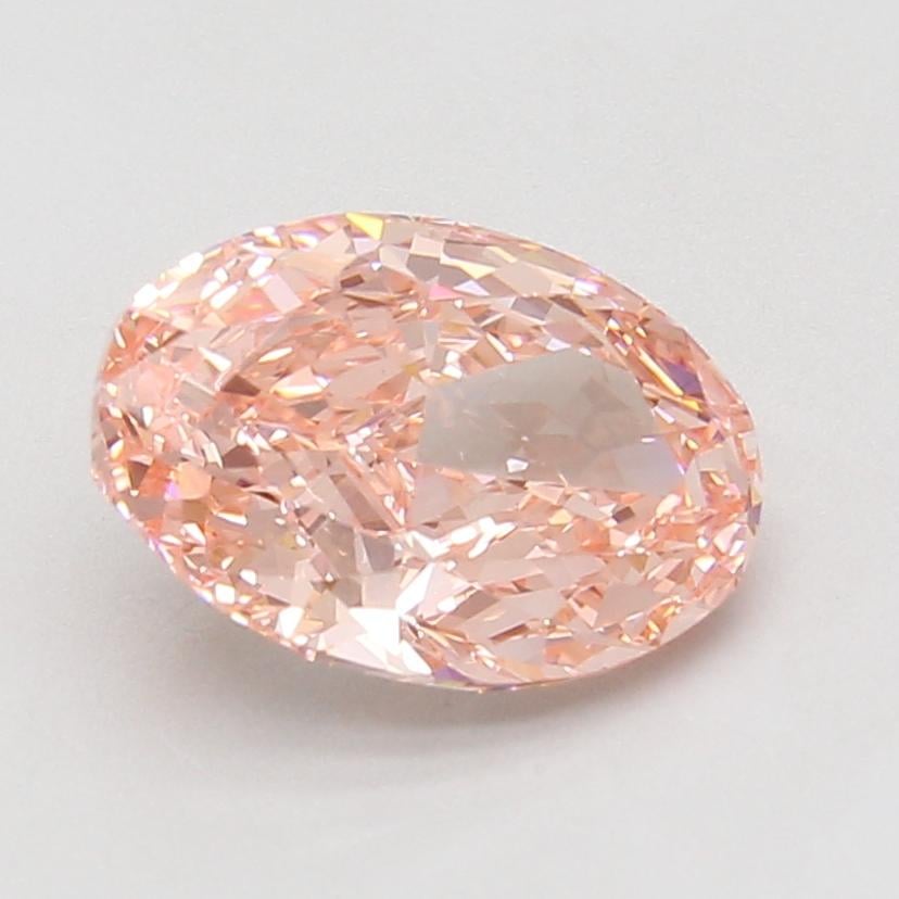 3.07 Ct. Fancy Vivid Pink Oval Lab Grown Diamond