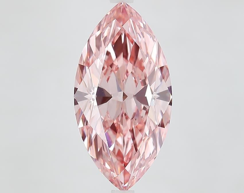 5.05 Ct. Fancy Vivid Pink Marquise Lab Grown Diamond