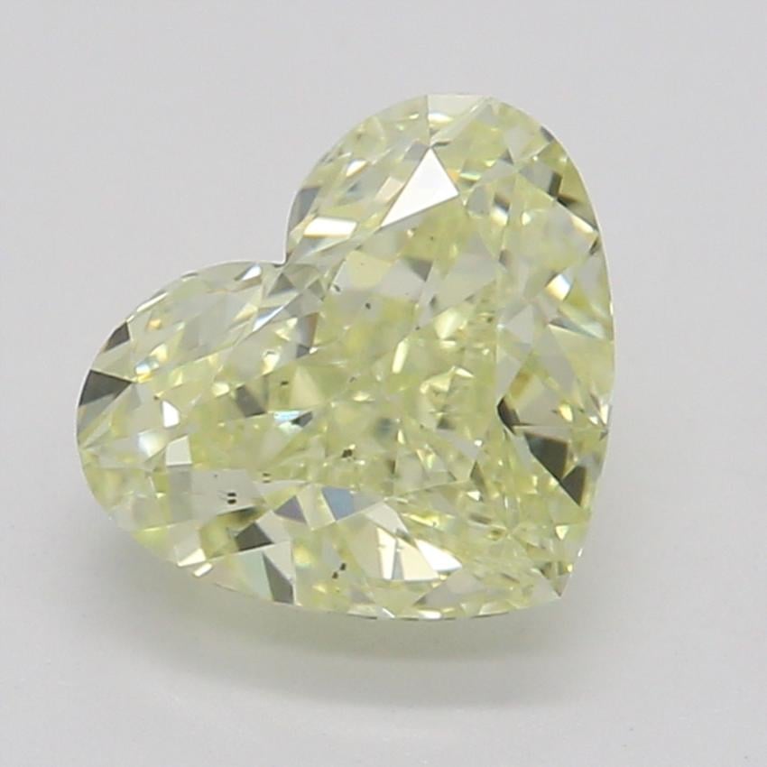 0.78 Ct. Fancy Light Yellow Heart Diamond