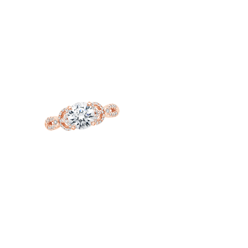 14K Rose Gold Ribbon Diamond Ring (1/4 ct. tw.)