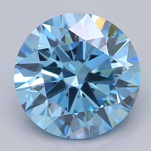 0.74 Ct. Fancy Vivid Blue Round Lab Grown Diamond