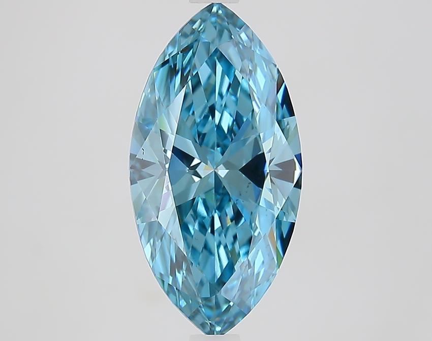 2.86 Ct. Fancy Vivid Blue Marquise Lab Grown Diamond