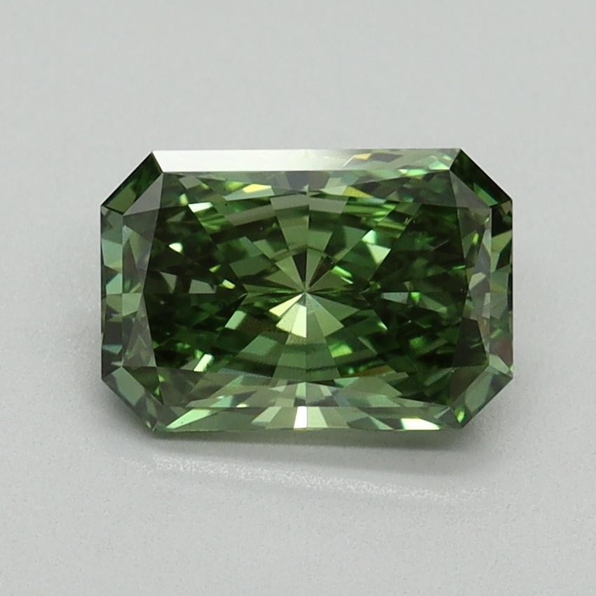 1.30 Ct. Fancy Vivid Green Radiant Lab Grown Diamond