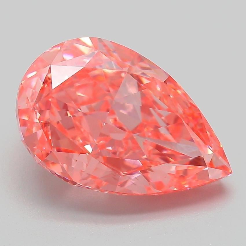 4.64 Ct. Fancy Vivid Pink Pear Lab Grown Diamond
