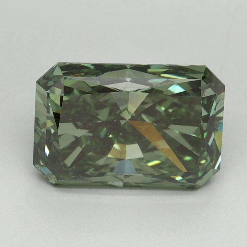 3.02 Ct. Fancy Vivid Green Radiant Lab Grown Diamond