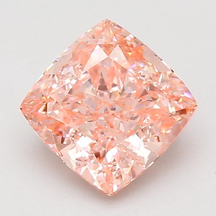 3.02 Ct. Fancy Vivid Pink Cushion Lab Grown Diamond