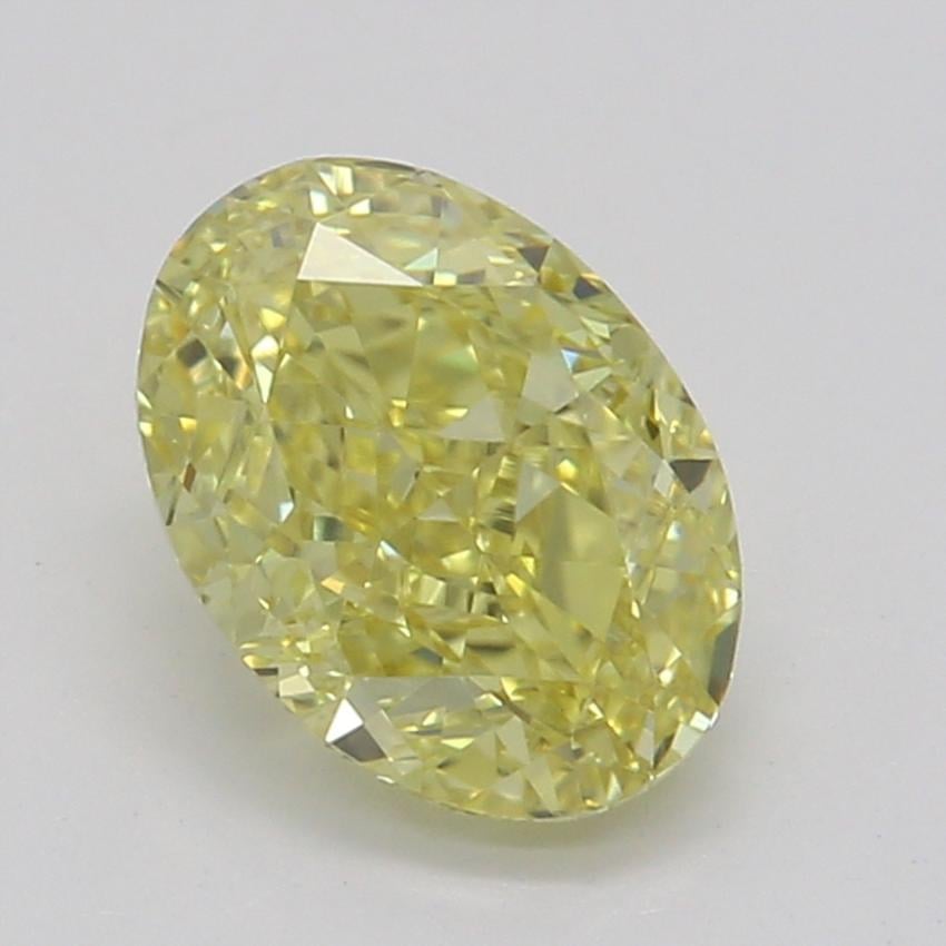 0.70 Ct. Fancy Intense Yellow Oval Diamond