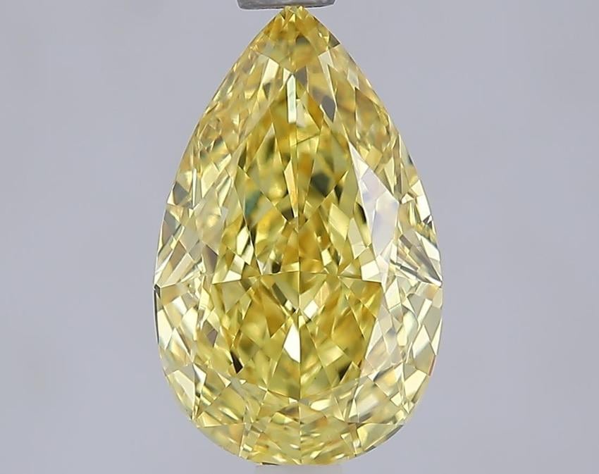 2.09 Ct. Fancy Vivid Yellow Yellow Pear Lab Grown Diamond
